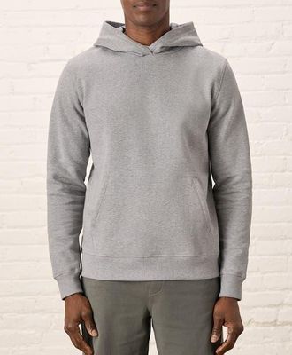 Pact Organic Cotton Cloud Brushed Fleece Pullover Hoodie in Heather Grey at Nordstrom, Size Small