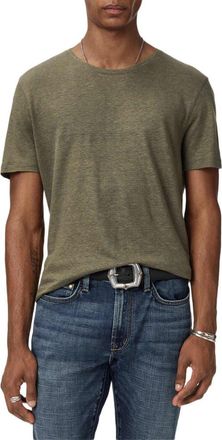 John Varvatos Mott Linen T-Shirt in Turtle Green at Nordstrom, Size X-Large