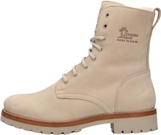 Panama Jack Frisia B12 - Dames - Veterlaarzen - Beige - 37 EU - Leer - Schoenen