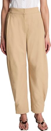 Kenneth Cole High Rise Fly Front Waistband Tab Barrel Leg Pant
