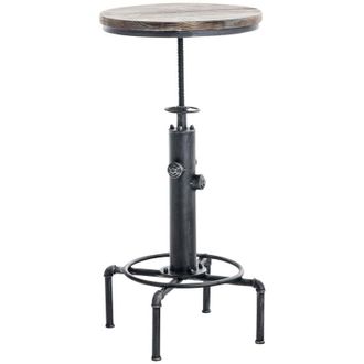Clp Clp - Mesa Lumos Industrial Look & &Oslash; 50 Cm Plateado Antiguo