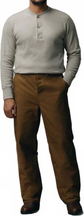 Filson Mens Oil Finish Double Tin Cloth Pants In Dark Tan