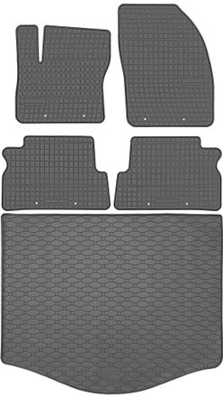 OEM Juego De Alfombrillas De Goma Para Coche Y Alfombrilla Para Maletero Para Ford C-max I Minivan (2003-2010)