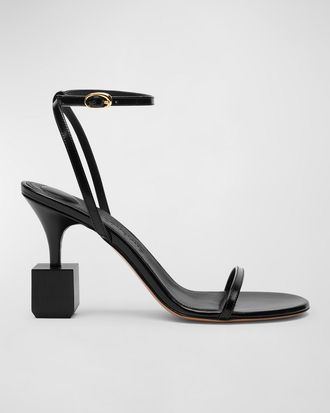 Jacquemus Lambskin Leather Ankle-Strap Sandals