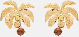 Oscar De La Renta Palm Tree embellished earrings