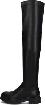 Omoda Trendy Hoge Laarzen met Chunky Zool - Dames - Over de knie laarzen - Zwart - 39 EU - Schoenen