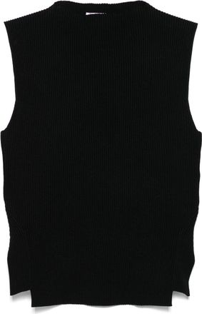 Victoria Beckham ribbed-knit vest - Black