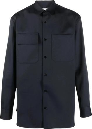 Jil Sander W Shirt 02 - Heren - Casual Overhemden - Blauw - M - Denim - Overhemden