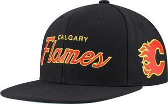 Mitchell & Ness Mens Mitchell & Ness Black Calgary Flames Core Team Script 2.0 Snapback Hat at Nordstrom