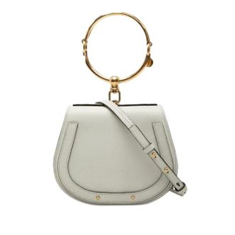 Chlo&eacute; Pre-owned Nile Cross Body Bag - Dames - Vintage Schoudertas - Grijs - ONE Size - Leer - Vintage