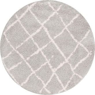 Safavieh Alfombra de polipropileno gris/beige, 155 cm