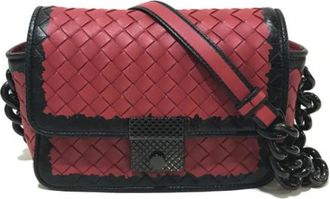 Bottega Veneta Pre-owned Cross Body Bags, female, Red, Size: ONE SIZE Pre-owned Fabric Shoulder Bag