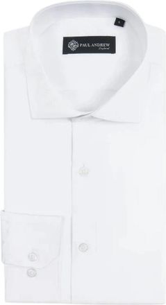 PAUL ANDREW Classic Dress Shirt Double Cuff Cutaway Collar Formal Business Office Weddings