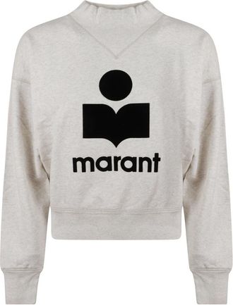 Isabel Marant Moby Sweatshirt - Dames - Sweatshirts - Beige - 2XS - Katoen - Hoodies & sweatvesten