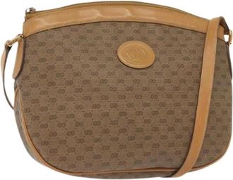 Gucci Pre-owned Leather gucci-bags - Dames - Vintage Schoudertas - Beige - ONE Size - Vintage