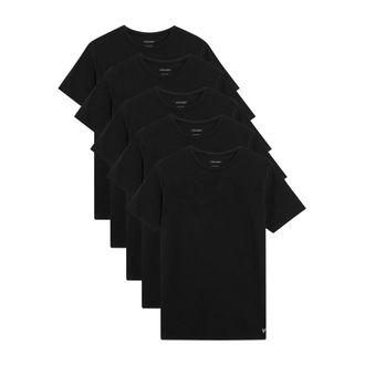 Lyle & Scott Tops, Heren, Zwart, XS, Katoen, Basic 5 Pack T-shirt