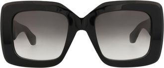 Alaia 52mm Ombré Square Sunglasses in Black Black Grey at Nordstrom Rack
