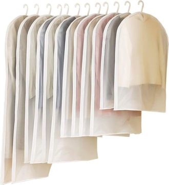 OEM 12 Fundas Para Ropa Con Cremallera, A Prueba De Polvo, Impermeables, A Prueba De Polillas Y De Humedad, Plegables Y Transparentes Para Camisas, Trajes