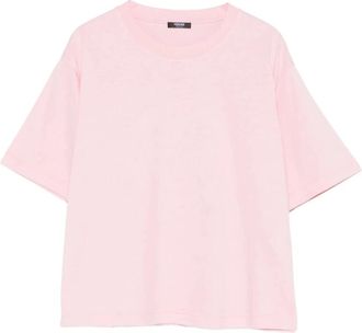 Versace Medusa-motief T-shirt met ronde hals - Dames - T-shirts - Roze - M - Katoen - Tops