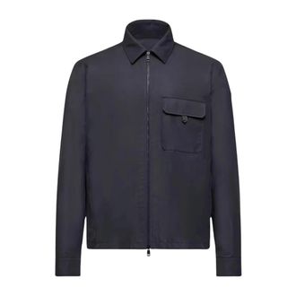 Moncler Light Jackets, male, Blue, Size: 2XL Shirt