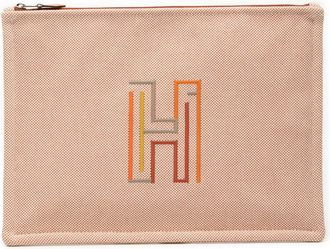Herm&egrave;s Pre-owned Hermes Large Canvas H Labyrinthe Case Ladies 1V3RMY5DB9TRK939
