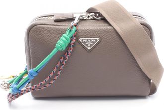 Prada Gray Vitello Daino Shoulder Bag (Pre-Owned)