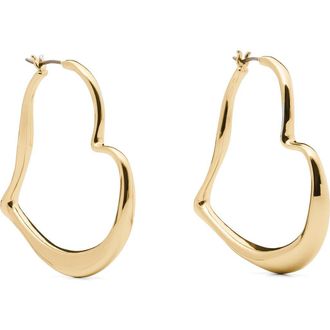 Kate Spade New York heart hoop earrings in Gold at Nordstrom