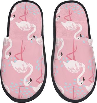 Generic Flamingo Unisex Slippers Breathable Shoes Lightweight House Slippers For Winter Outdoor Bedroom L