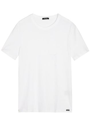 Tom Ford Crew-neck Stretch-cotton T-shirt - White - XL
