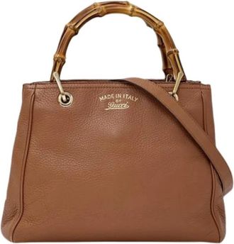 Gucci Pre-owned Bamboo Schoudertas - Dames - Vintage Handtas - Bruin - ONE Size - Bamboe - Vintage