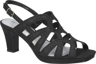 Easy Street Jetty Slingback Sandal in Black Glitter at Nordstrom, Size 8.5