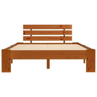 Berkfield Home Modern Bed Frame Honey Brown Solid Pine Wood 120x200 cm | Size: Small Double