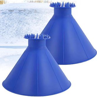 OEM Raspador De Hielo Para Coche, Rascador De Hielo Redondo De 2 Piezas Con Embudo, Rascador De Nieve De 360 Grados, Para Parabrisas De Coches Y Suv