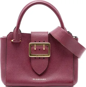 Burberry 2000-2017 Small Grained Leather Buckle Tote satchel - women - Calf Leather - One Size - Red
