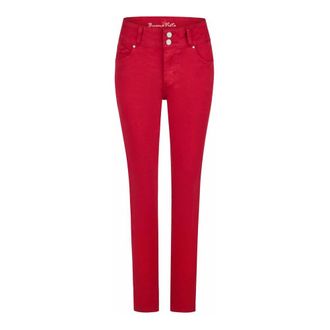 Buena Vista Dames, Jeans, Rood, Maat: XS