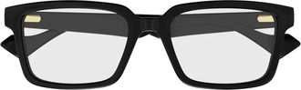Gucci Vierkante Acetaat Zonnebril - unisex - Brillen - Zwart - 54 MM - Accessoires