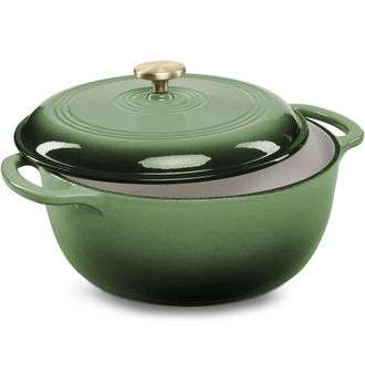 Best Choice Products 6 Quart Enamel Cast-Iron Dutch Oven, Heavy-Duty Cookware w/ Dual Handles, Lid