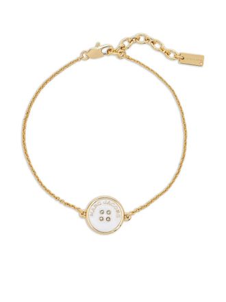 Marc Jacobs The Button Chain bracelet - women - glass - One Size - Gold