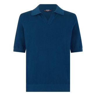 K-Way K-Way, Polo Shirts, male, Blue, Size: XL Piqu&eacute; Cotton Polo