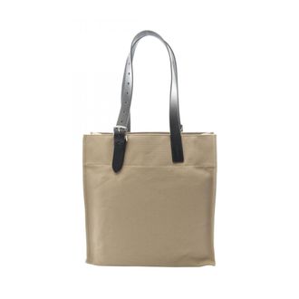 Herm&egrave;s Beige Black Tote Bag (Pre-Owned)