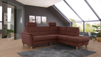 HOME AFFAIRE Ecksofa »Palmera L-Form, B: 236 cm« optional Bettfunktion & Bettkasten, Federkern