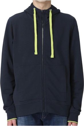 Blauer Blauwe Hoodie met Rits van Katoen - Heren - Vesten met rits - Blauw - S - Katoen - Hoodies & sweatvesten