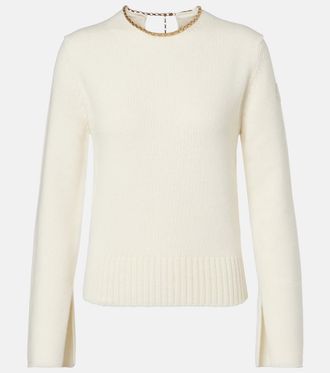 Moncler Chain-detail wool and cashmere sweater