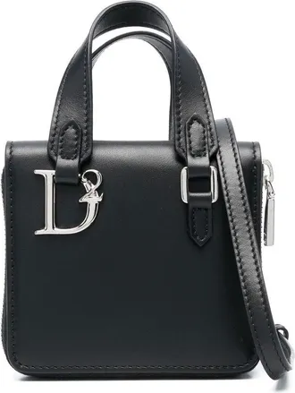 Dsquared2 leather mini tote bag - women - Calf Leather - OS - Black