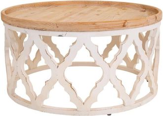 Wanderlust Deco Mesa de centro marrón 82x82x41h cm