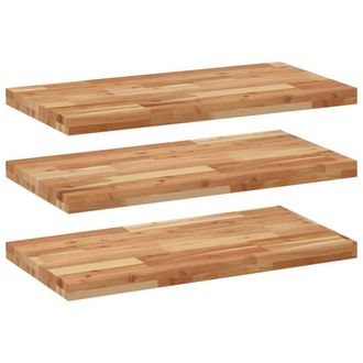 Berkfield Home Floating Shelves 3 pcs 100x40x4 cm Oil Finished Solid Wood Acacia in Brown | Size: 100 x 40 x 4 cm