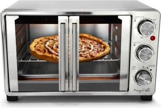 MegaChef French Door Multi-Function Electric Toaster Oven with Temperature Control and Timer in Grey at Nordstrom