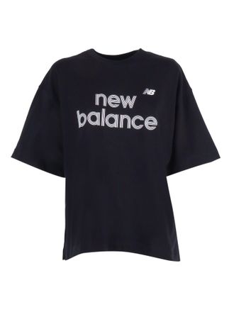New Balance Jersey Grafisch T-shirt Zwart