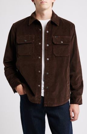 AG - Adriano Goldschmied Elias Corduroy Shirt Jacket with Faux Shearling Lining in Raw Umber at Nordstrom, Size Xx-Large