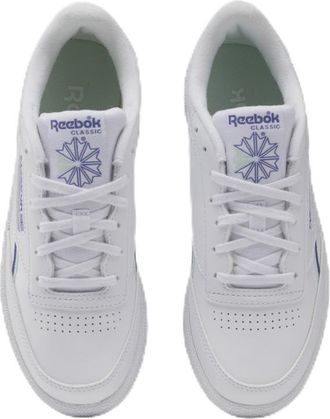 Reebok Club C 85 Vegan Sneakers for Women, White/Stepur/Aqudus, 4 UK